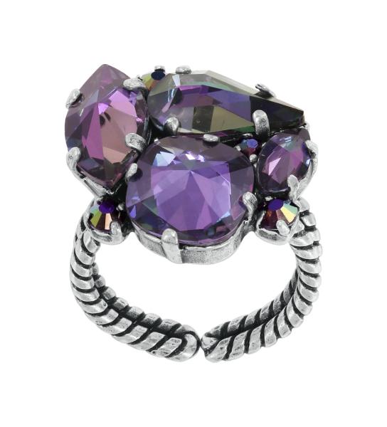 Schwarz/lila - Afternoon Tea de Luxe - Ring von Konplott